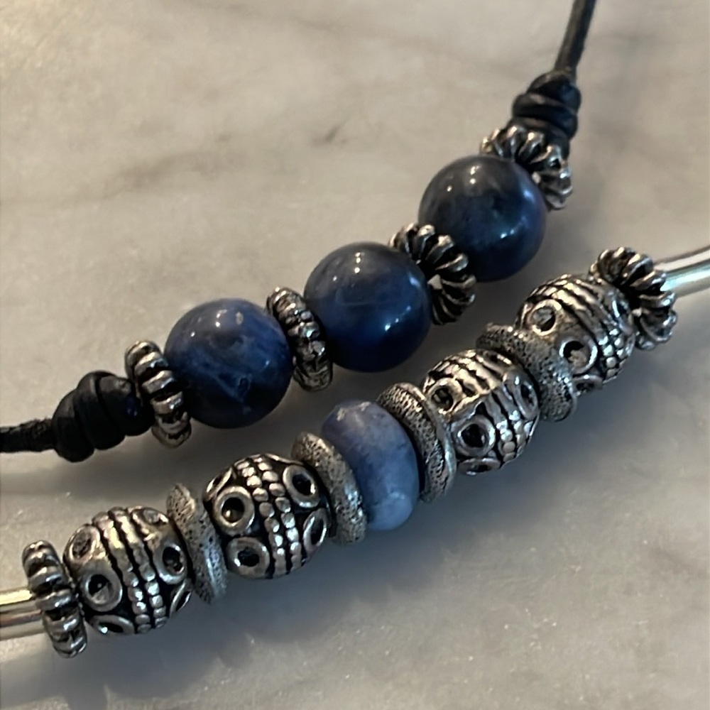 Lizzy James necklace and bracelet beaded and silver wrap - Picture 4 of 8
